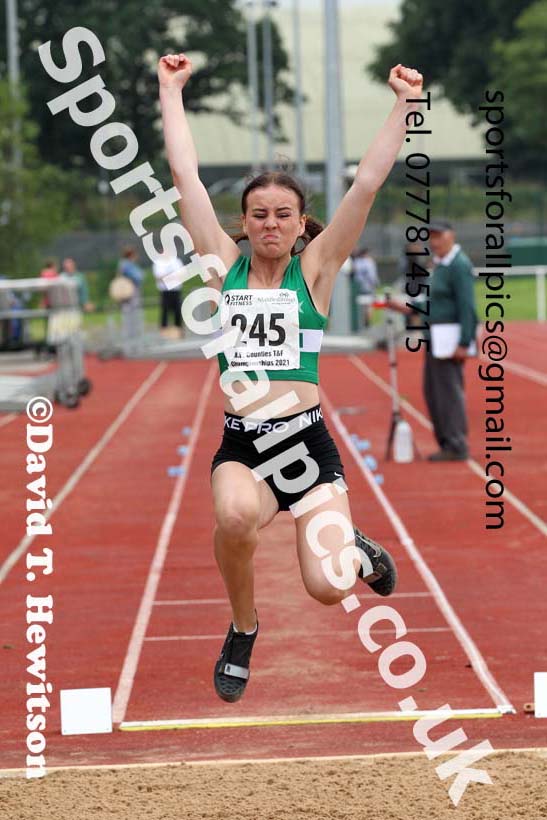 Women and Girls long jump, 2021 North Eastern Track and Field Champs., Middesbrough. Photo: David T. Hewitson/Sports for All Pics